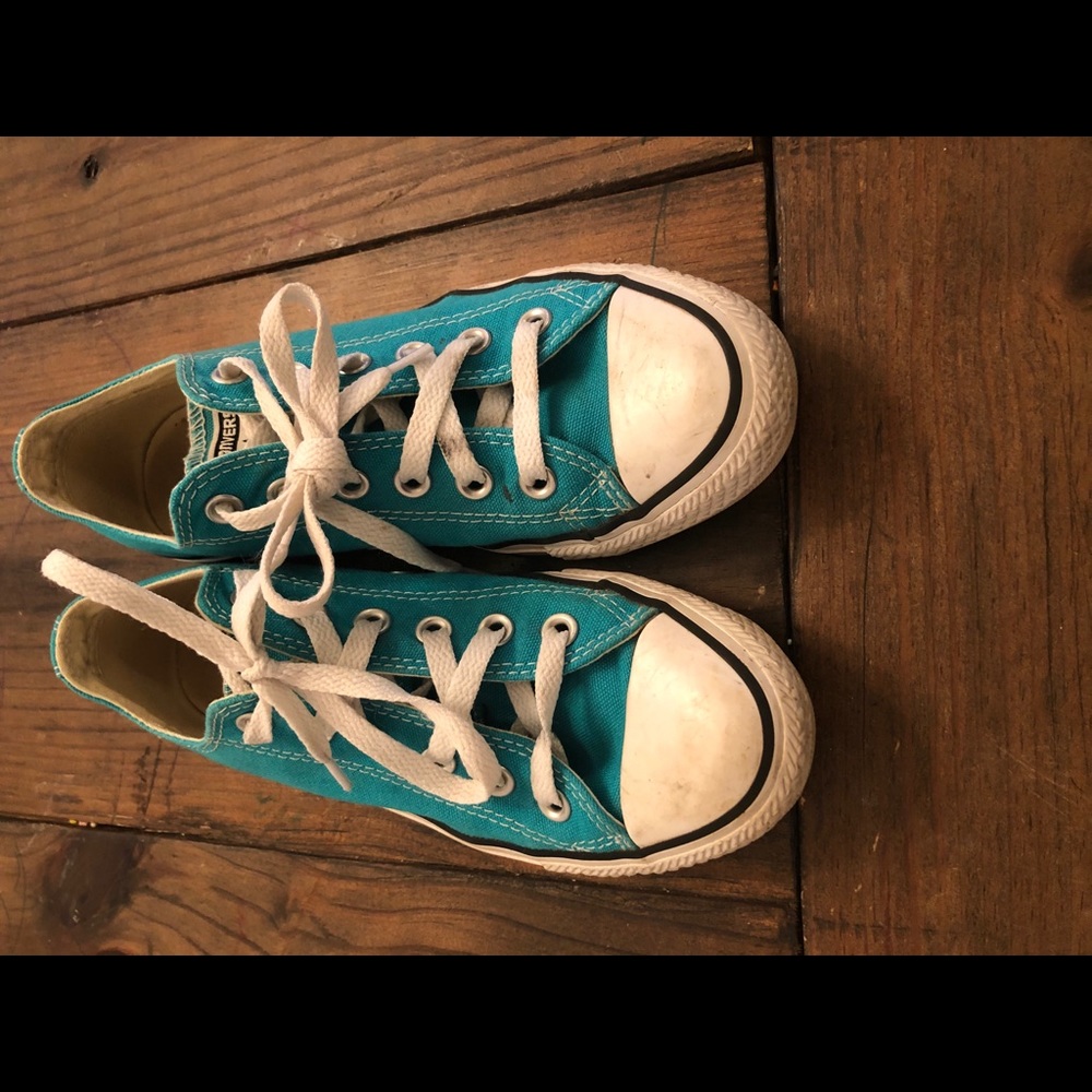 Teal Converse shoes